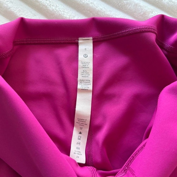 lululemon athletica Women's Magenta Bike Shorts - Picture 4 of 7